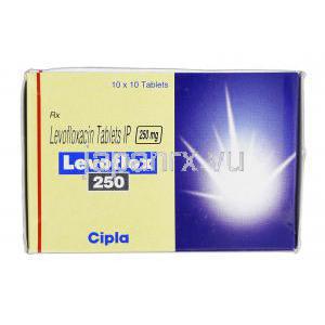 レボフロックス250 Levoflox 250, クラビット ジェネリック, レボフロキサシン 250mg, 錠 箱
