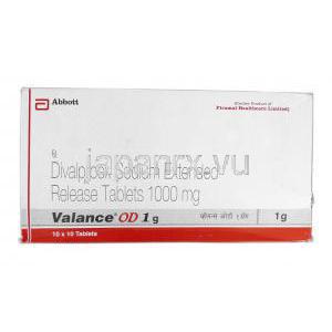 ヴァランスOD Valance OD 1g, デパコテ ジェネリック, ジバルプロエクス ER, 1000mg, 錠 箱