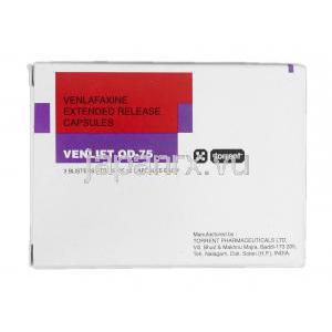 ベンリフトOD-75 Venlift OD-75, エフェクサー XR ジェネリック, ベンラファキシン, 75mg, カプセル, 箱