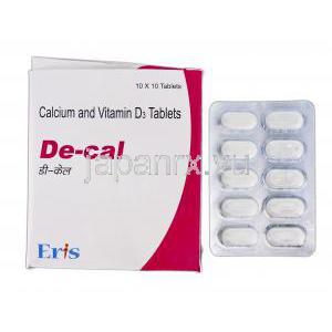 デ-カル De-cal, カルシマックス ジェネリック, カルシウム500mg Vitamin D3 250 iu, 錠
