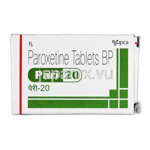 パリ20 Pari 20, パキシル ジェネリック, パロキセチン, 20mg, 錠, 箱