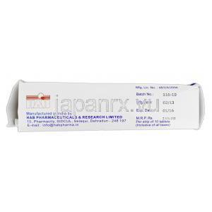 フング Fung, ニゾラール ジェネリック, ケトコナゾール, 200mg, 錠, 箱側面2