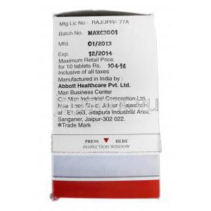 バランスOD750 Valance OD 750, デパコテ ジェネリック, ジバルプロエクスナトリウム XR, 750 mg, 錠, 箱側面