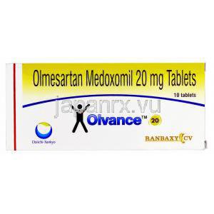 オルバンス Olvance, , オルメテック ジェネリック, オルメサルタンメドキソミル 20mg, 箱