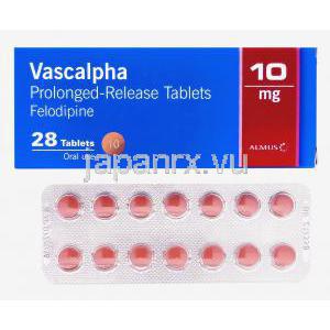 バスカルファ Vascalpha, フェロジピン ジェネリック, フェロジピン  10mg, 持続性錠