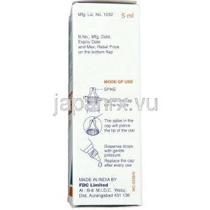 フルルビプロフェン（Generic Ocufen）, Ocuflur, 5ml 点眼薬 (FDC) 情報