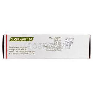 クロフラニル Clofranil, アナフラニル ジェネリック, クロミプラミン  50mg, 錠, 製造者情報