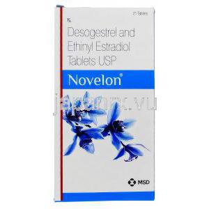ノベロン Novelon, デソゲストレルエチニルエストラジオール, 0.15mg 0.03mg 錠, 箱