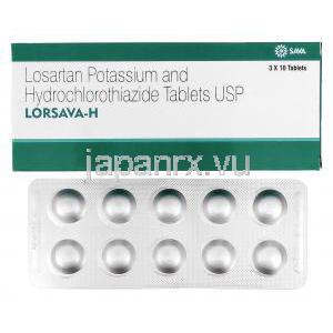 ロサルバ-H Losarva-H, プレミネント  ジェネリック,  ロサルタン・ ヒドロクロロチアジド 50mg 12.5mg 錠