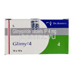 グリミー, アマリール ジェネリック, グリメピリド 4mg 錠, 箱