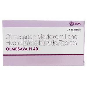 オルメサバ H Olmesava H, ベニサー HCT, オルメサルタン/ ヒドロクロロチアジド 40mg 12.5mg 配合錠, 箱