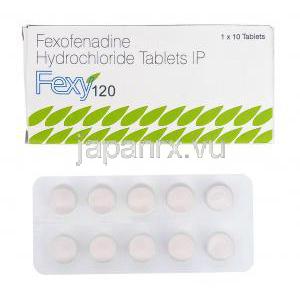 フェキシー Fexy, アレグラ ジェネリック, フェキソフェナジン 120mg 錠