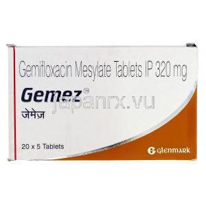 ゲメズ Gemez, ファクティブ  ジェネリック, ゲミフロキサシン 320mg 錠, 箱