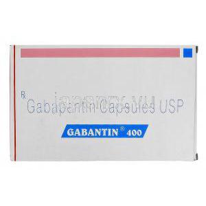 ガバンチン Gabantin, ガバペン ジェネリック, ガバベンチン400mg, カプセル, 箱