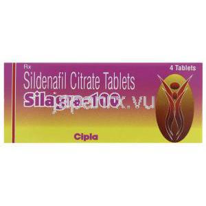 シラグラ, バイアグラ ジェネリック, クエン酸シルデナフィル 100MG 錠, (Cipla) 箱