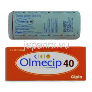 オルメサルタンメドキソミル (オルメテックジェネリック), Olmecip, 40mg 錠 (Cipla)