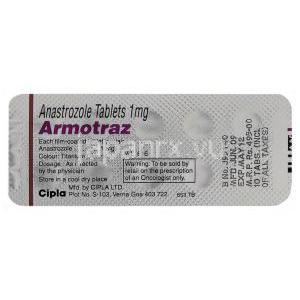 アーモトラス（ジェネリックアリミデックス） アナストロゾール 1 mg