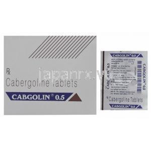 カベルゴリン, カブゴリン  Cabgolin 0.5MG 錠 (Sun Pharma)