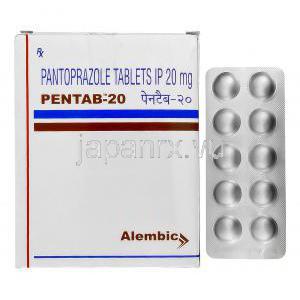 ペンタブ20 Pentab 20, プロトニックス ジェネリック, パントプラゾール 20 mg 錠