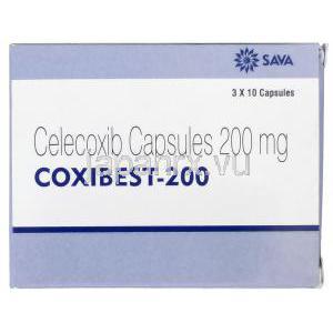 コキシベスト 200 Coxibest 200,  セレコックス ジェネリック, セレコキシブ 200mg, 錠, 箱