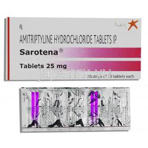 アミトリプチリン塩酸（トリプタノールジェネリック）, サロテナ Sarotena　25mg 錠 (Lundbeck)