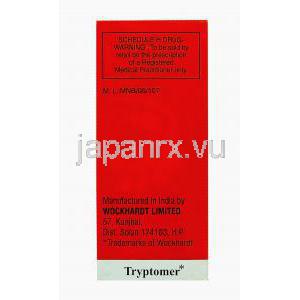 トリプトマーTryptomer、ジェネリックエラビル、アミトリプチリン塩酸塩75mg　製造情報
