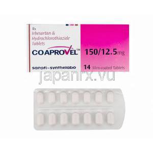 CoAprovel、ジェネリックアバライド、イルベサルタン150mg/ヒドロクロロチアジド12.5mg