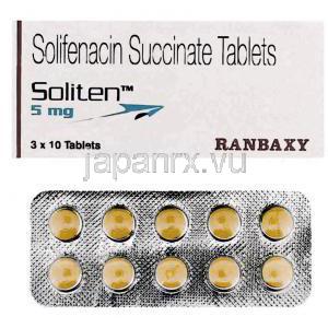 ソリフェナシン（ベシケアジェネリック）, ソリテン Soliten,  10mg 錠 (Ranbaxy)