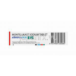 シングレア4mg、モンテルカストナトリウム4mg 　底ラベル