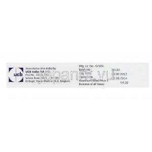 ケプラ　KEPPRA　250mg、レベチラセタム250mg　製造会社