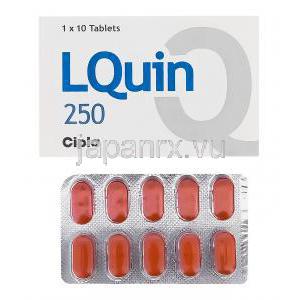 エルクイン250　LQuin 250、 ジェネリックレバクイン、 レボフロキサシン250mg