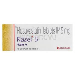 Razel5　レーゼル、ジェネリッククレストール、ロスバスタチン5mg