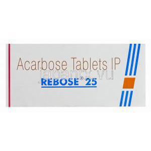  Rebose25 レボース、ジェネリックプレコース、アカルボース25mg　箱