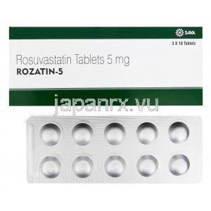 Rozatin-5　ロザチン、ジェネリッククレストール、ロスバスタチン5mg