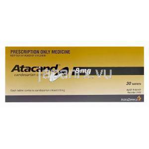 Atacand　アタカンド、カンデサルタンシレキセチル8mg　箱