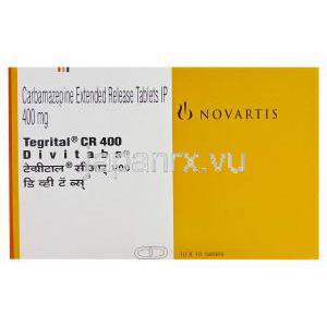 テグレトールCR，カルバマゼピン 400mg 　徐放性錠　箱