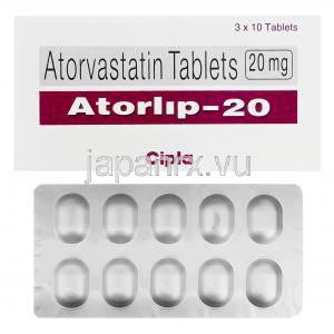  Atorlip-20　アトールリップ、ジェネリックリピトール、アトルバスタチン20mg