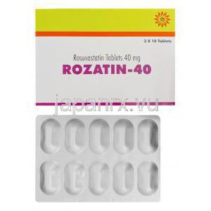 Rozatin-40　ロザチン、ジェネリッククレストール、ロスバスタチン40mg　