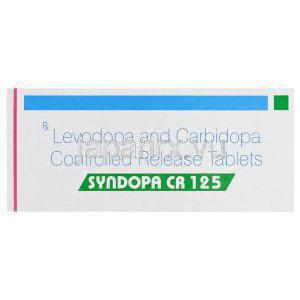 Syndopa CR125　シンドパ、ジェネリックシネメット、レボドパ100mg　カルビドパ25mg　箱