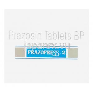 Prazopress2 プラゾプレス2、ジェネリックミニプレス、プラゾシン2mg　箱