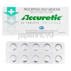 Accuretic　アキュレティック、キナプリル10mg　ヒドロクロロチアジド12.5mg