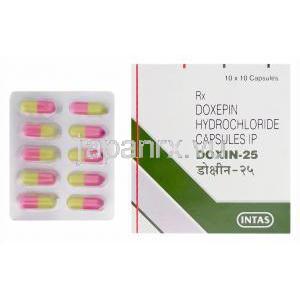 Doxin-25　ドキシン、ジェネリックシネクアン　Sinequan、ドキセピン25mg