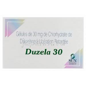 Duzela30　デュゼラ30、ジェネリックシンバルタ、デュロキセチン30mg　箱