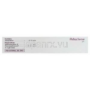 Adaclene　15gm　アダクレーン、ジェネリックディファ、アダパレンゲル0.1％