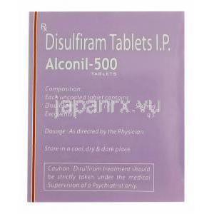 アルコニル　Alconil-500　、ジェネリックアンタビュース、ジスルフィラム500mg　