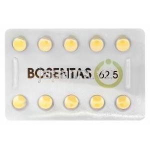 ボセンタス　Bosentas、ジェネリックトラクリア、ボセンタン62.5mg 包装シート