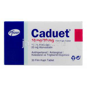 カデュエット Caduet, アムロジピン・アトルバスタチン 10mg/20mg 錠 (Pfizer トルコ)