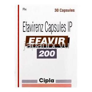 エファビール　Efavir、エファビレンツ200mg　箱