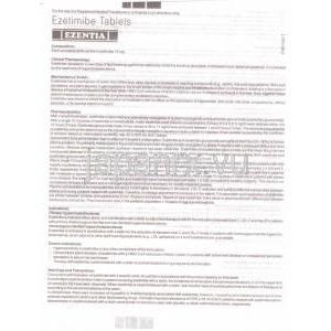 エゼチミブ(ゼチーアジェネリック), Ezentia, 10mg 錠 (Sun Pharma) 使用注意