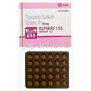 エルチビオ　125　Eltibio、ジェネリックシンスロイド　Synthroid、チロキシンナトリウム125mcg　